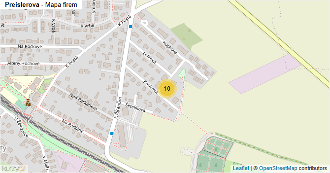 Preislerova - mapa firem