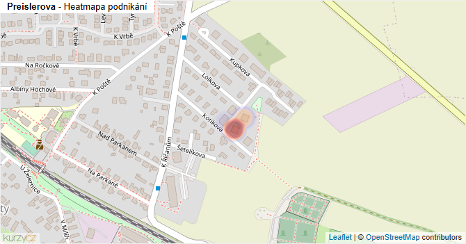 Preislerova - mapa podnikání