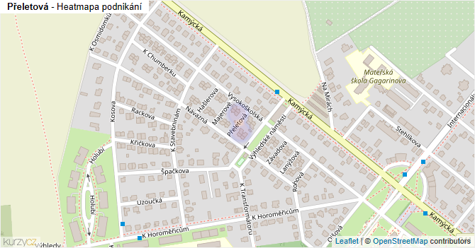 Přeletová - mapa podnikání