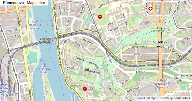 Přemyslova - mapa ulice
