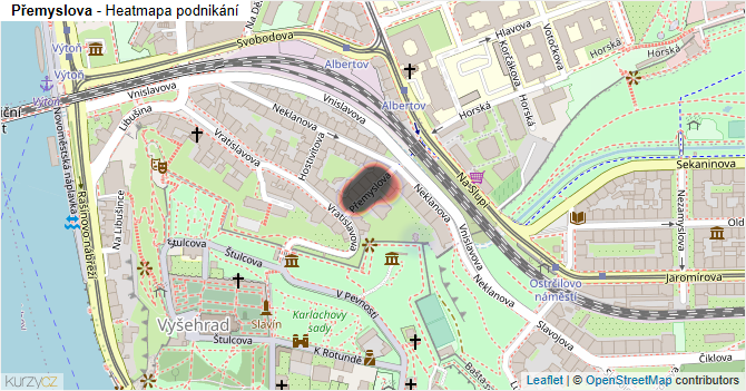 Přemyslova - mapa podnikání