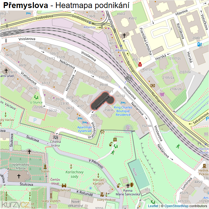 Mapa Přemyslova - Firmy v ulici.