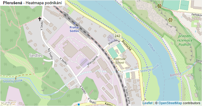 Přerušená - mapa podnikání