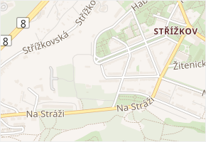 Přeťatá v obci Praha 3 - mapa ulice