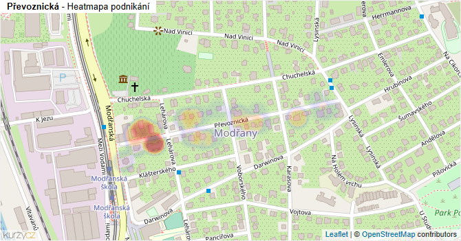 Převoznická - mapa podnikání
