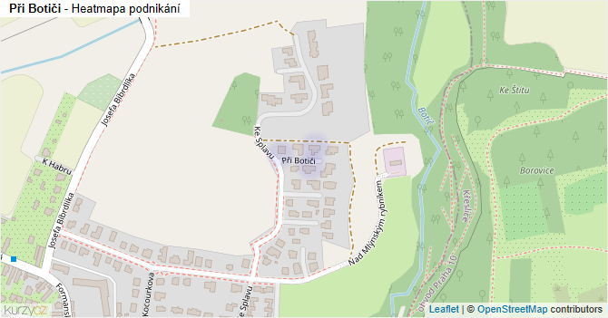 Při Botiči - mapa podnikání
