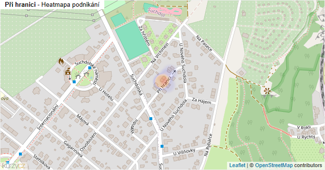 Při hranici - mapa podnikání