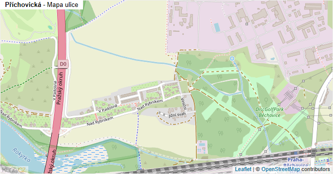 Příchovická - mapa ulice