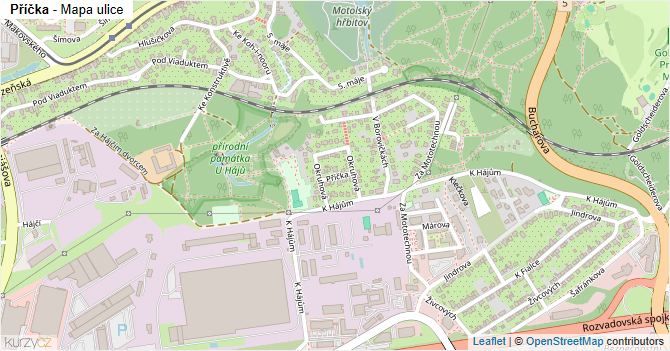 Příčka - mapa ulice