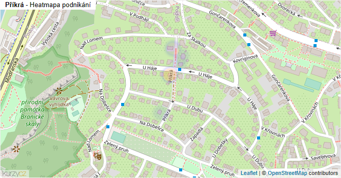 Příkrá - mapa podnikání