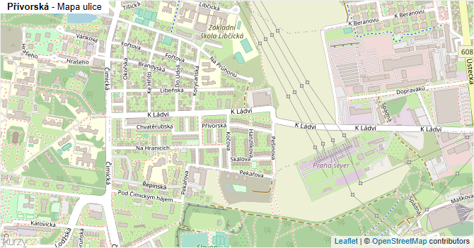 Přívorská - mapa ulice