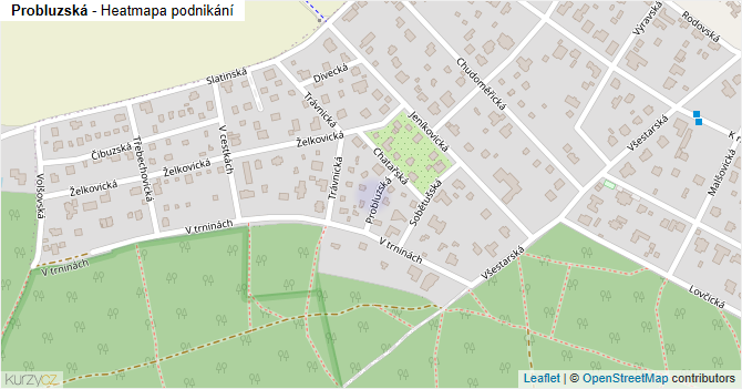 Probluzská - mapa podnikání