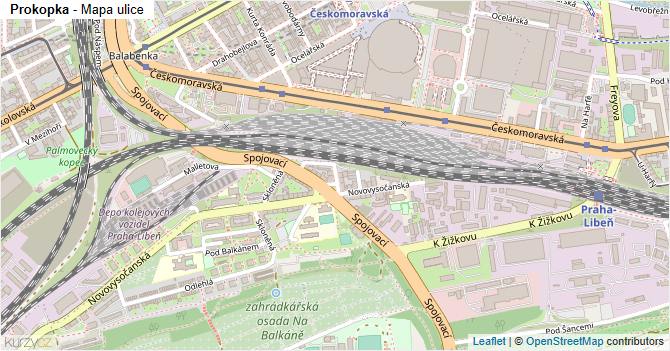 Prokopka - mapa ulice