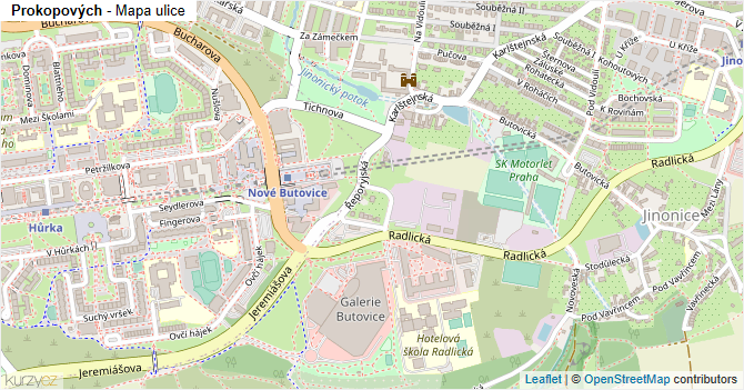 Prokopových - mapa ulice