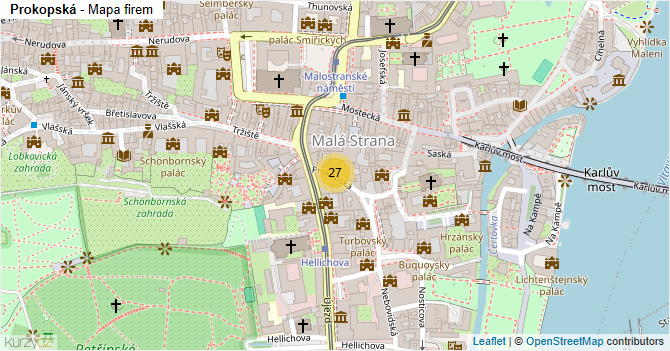 Prokopská - mapa firem