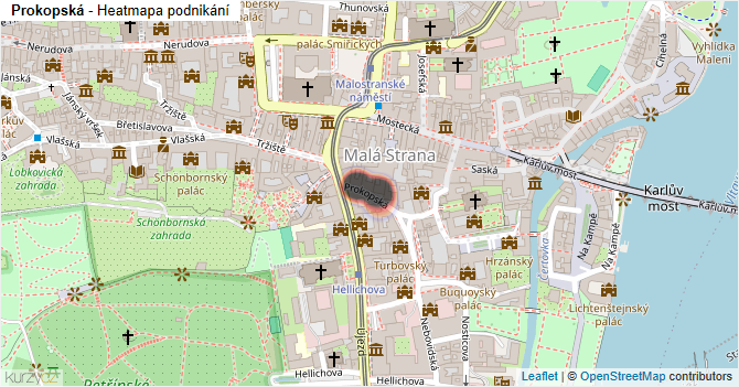 Prokopská - mapa podnikání