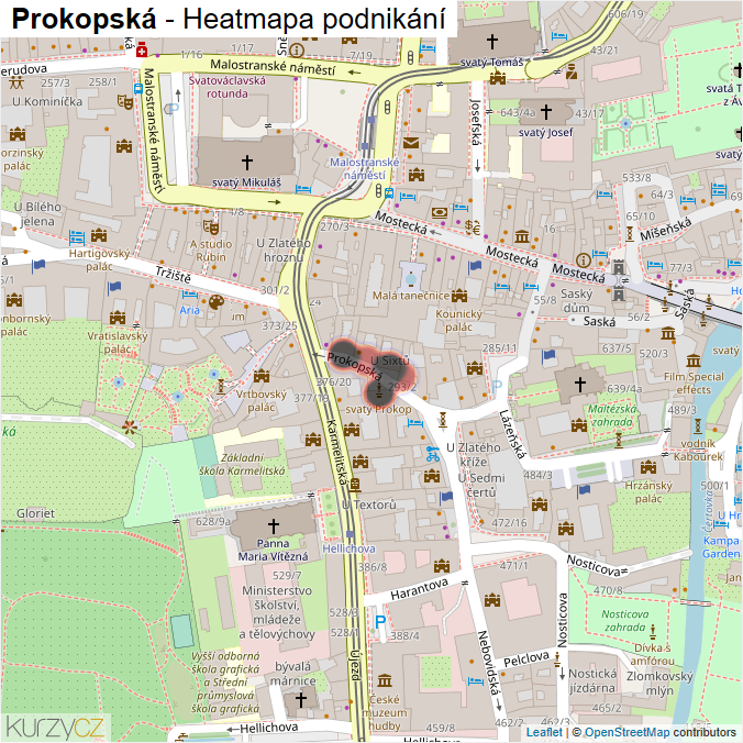 Mapa Prokopská - Firmy v ulici.