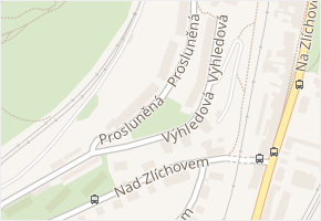 Prosluněná v obci Praha - mapa ulice