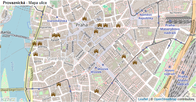 Provaznická - mapa ulice