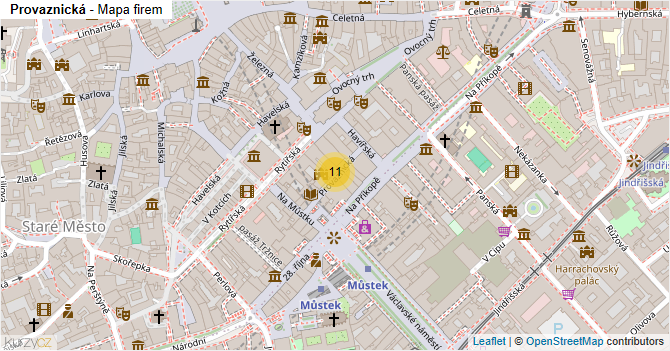 Provaznická - mapa firem