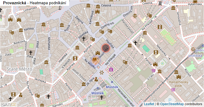 Provaznická - mapa podnikání
