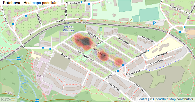 Průchova - mapa podnikání