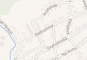Průhonek v obci Praha - mapa ulice