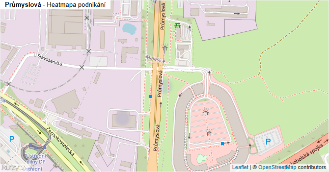 Průmyslová - mapa podnikání