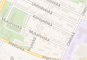 Prusická v obci Praha 16 - mapa ulice