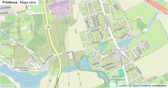 Průškova - mapa ulice
