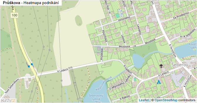 Průškova - mapa podnikání