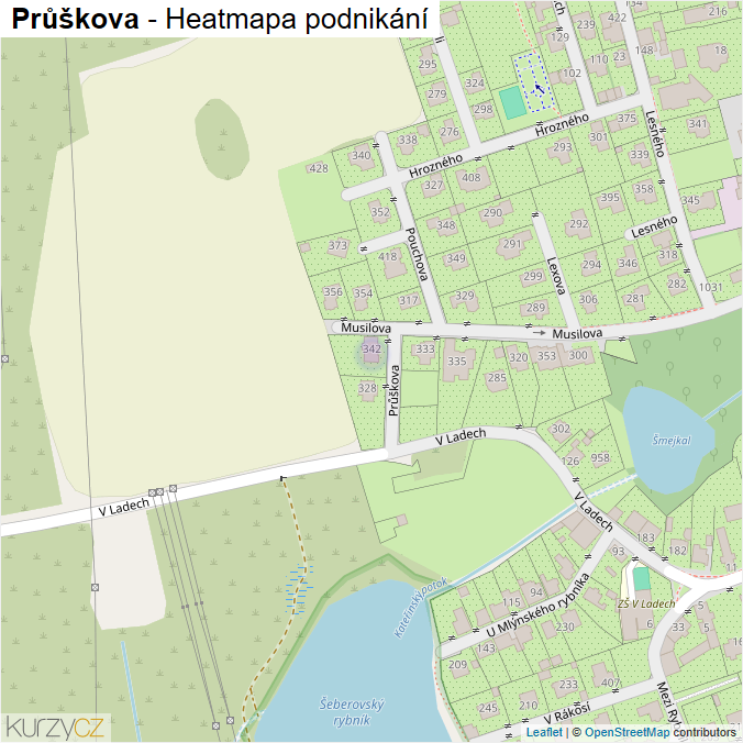 Mapa Průškova - Firmy v ulici.