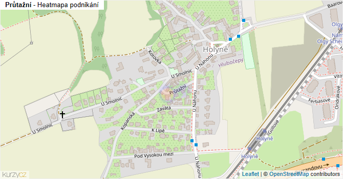 Průtažní - mapa podnikání