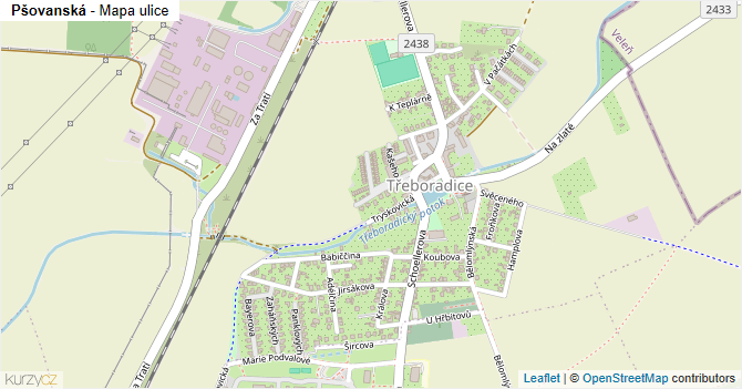 Pšovanská - mapa ulice