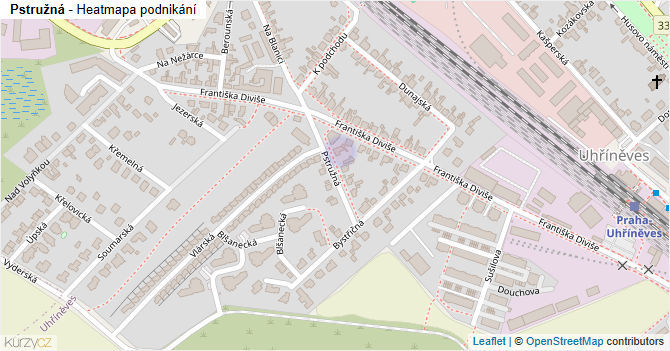 Pstružná - mapa podnikání