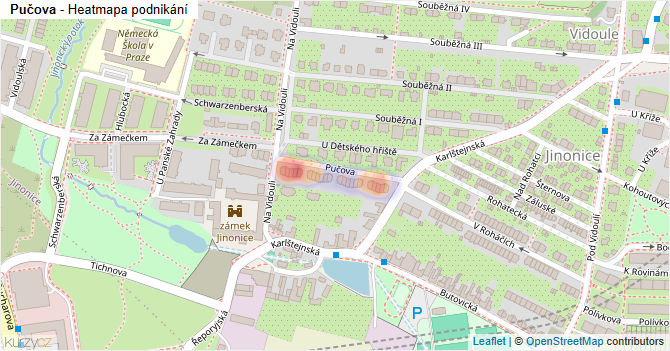 Pučova - mapa podnikání