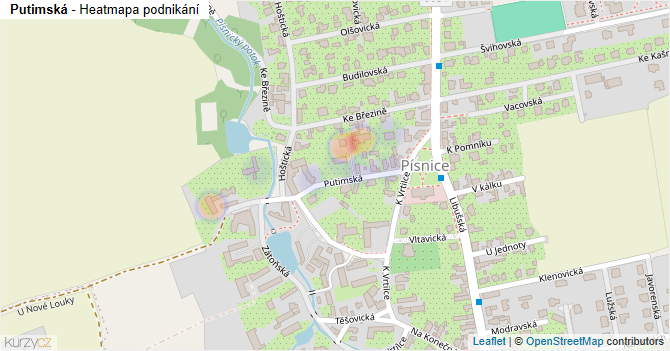 Putimská - mapa podnikání