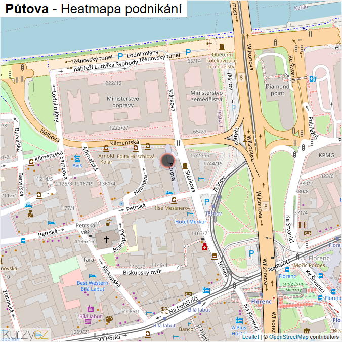 Mapa Půtova - Firmy v ulici.