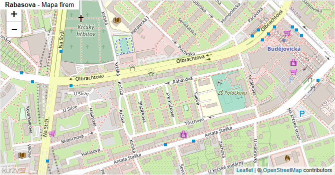 Rabasova - mapa firem