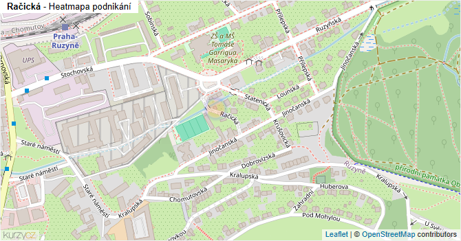 Račická - mapa podnikání