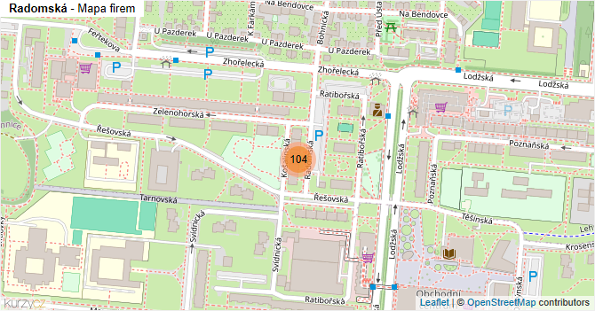 Radomská - mapa firem
