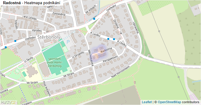 Radostná - mapa podnikání