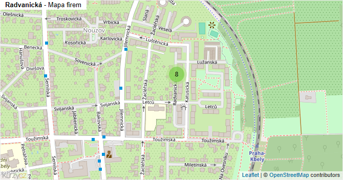 Radvanická - mapa firem