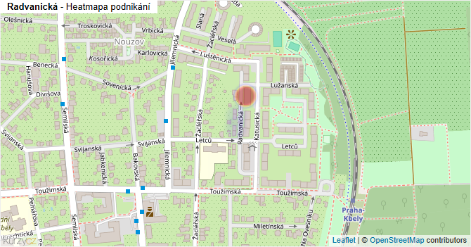 Radvanická - mapa podnikání