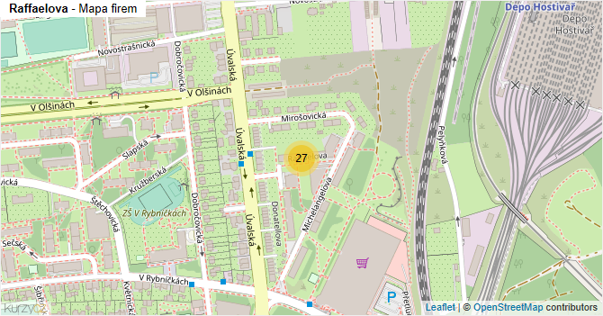 Raffaelova - mapa firem