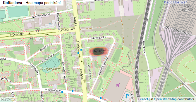 Raffaelova - mapa podnikání