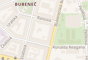 Raisova v obci Praha 5 - mapa ulice