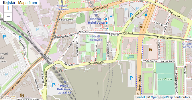 Rajská - mapa firem