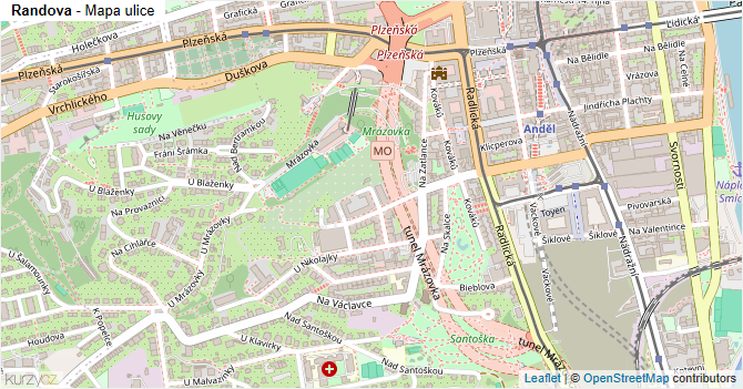 Randova - mapa ulice