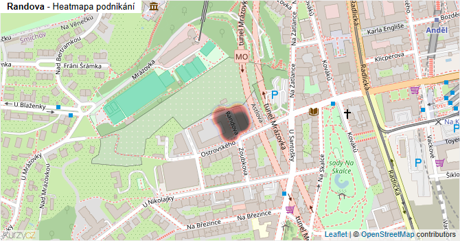 Randova - mapa podnikání